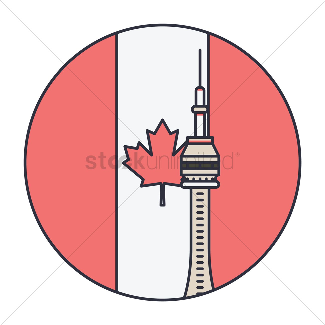 1300x1300 Cn Tower Vector Image