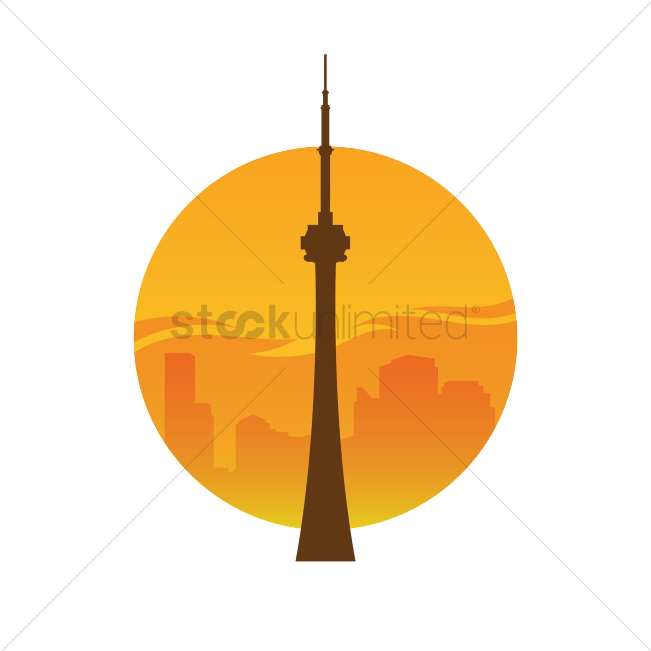 1300x1300 Cn Tower Vector Image