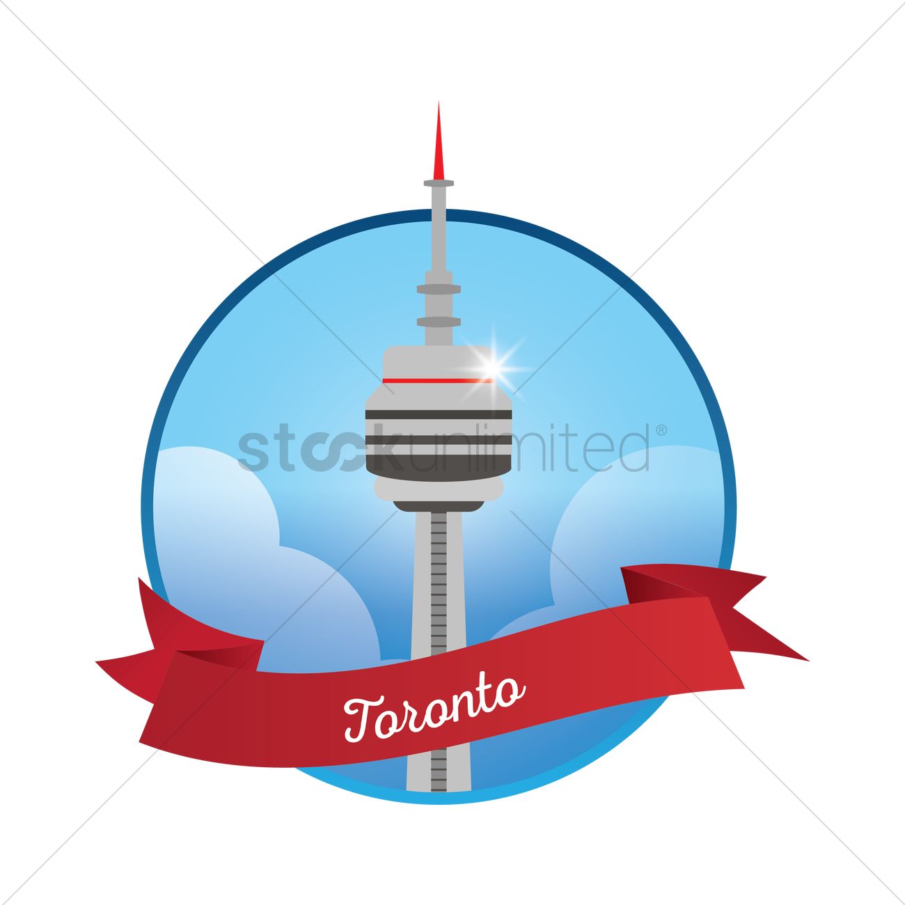 1300x1300 Cn Tower Vector Image