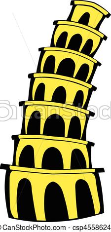 225x470 Pisa Tower Icon Cartoon. Pisa Tower Icon In Cartoon Style Eps