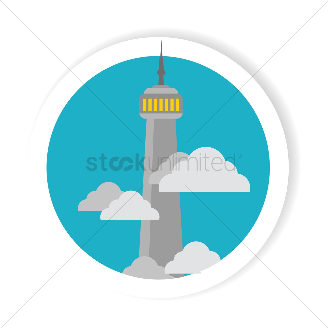 1300x1300 The Cn Tower Vector Image