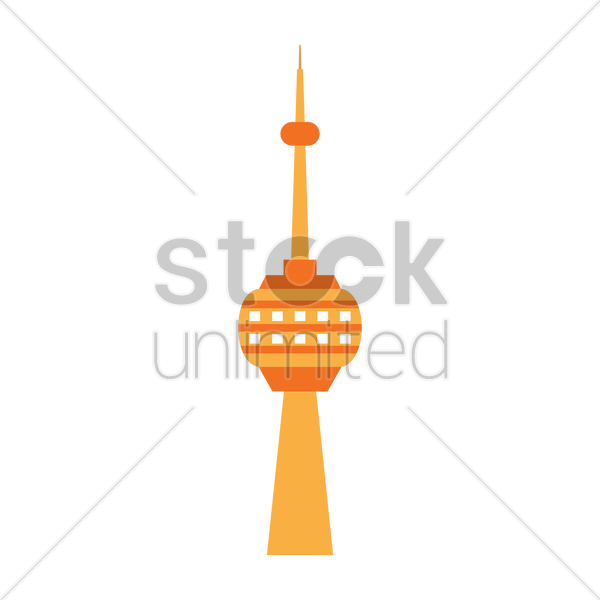 600x600 The Cn Tower Vector Image
