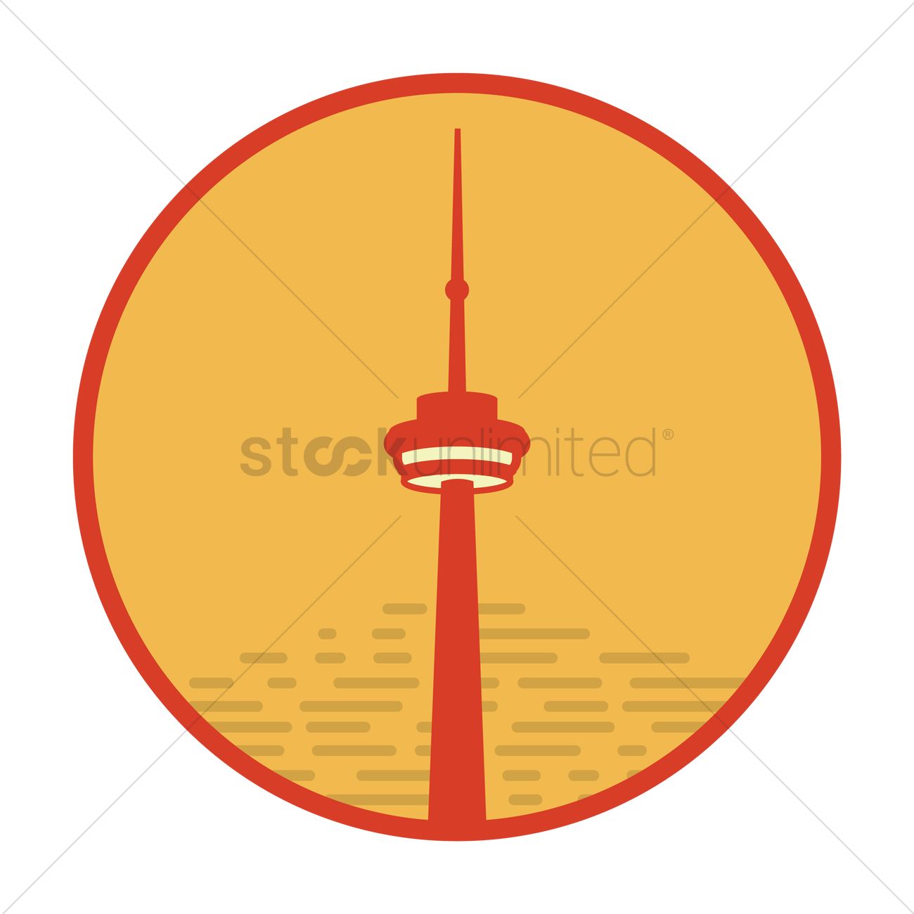 1300x1300 The Cn Tower Vector Image