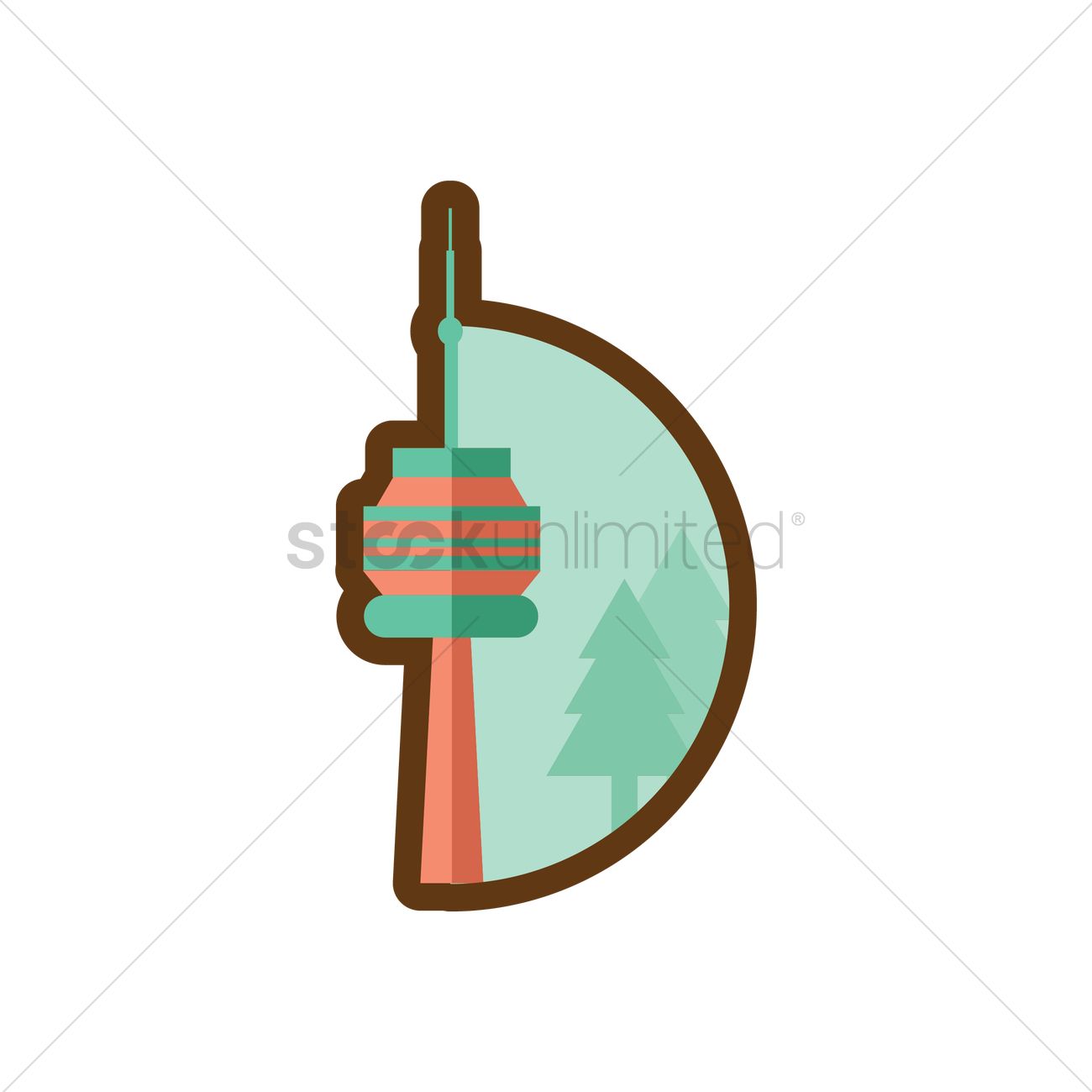 1300x1300 The Cn Tower Vector Image