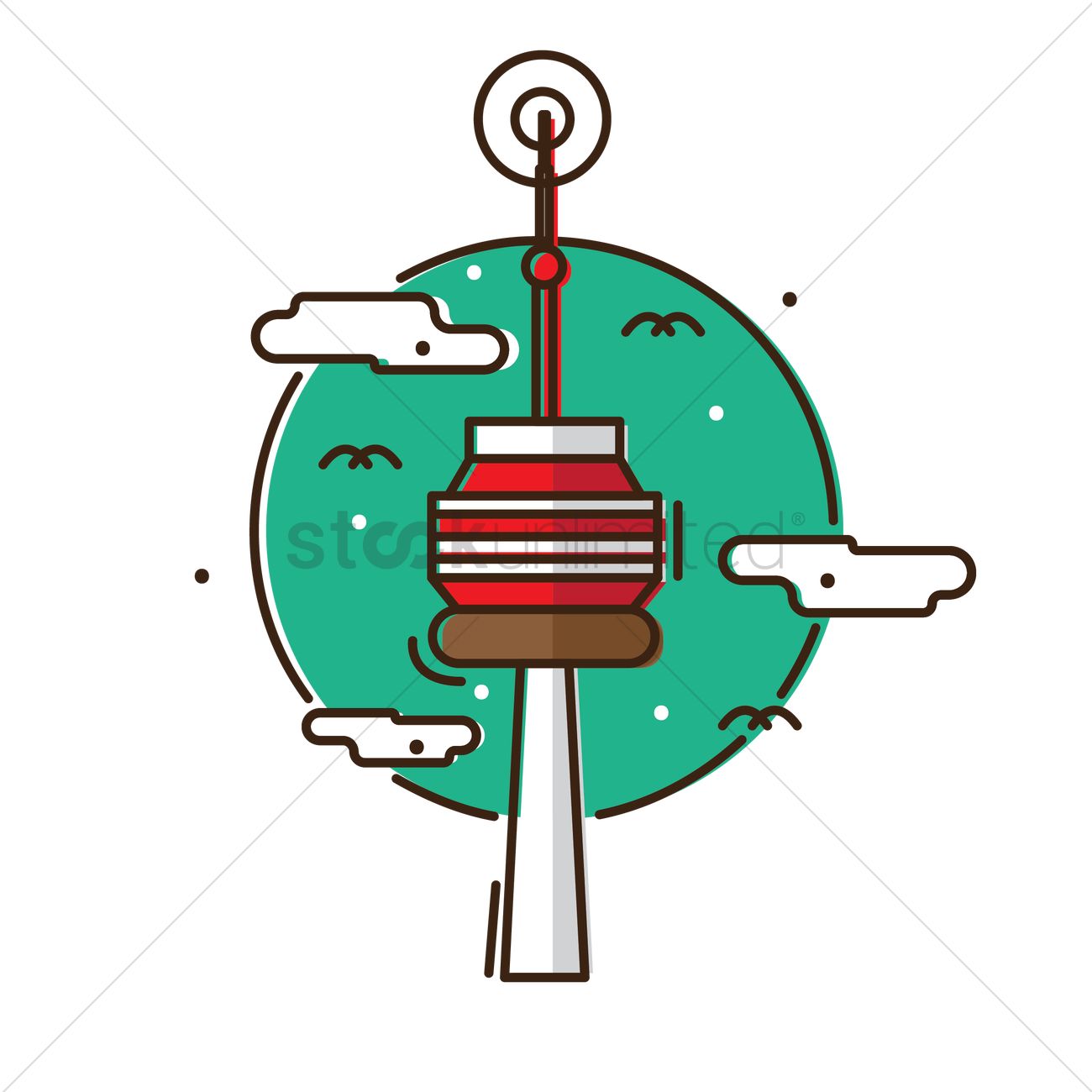 1300x1300 The Cn Tower Vector Image