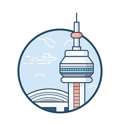 405x426 Cn Tower Vector Icon Stock Vectors
