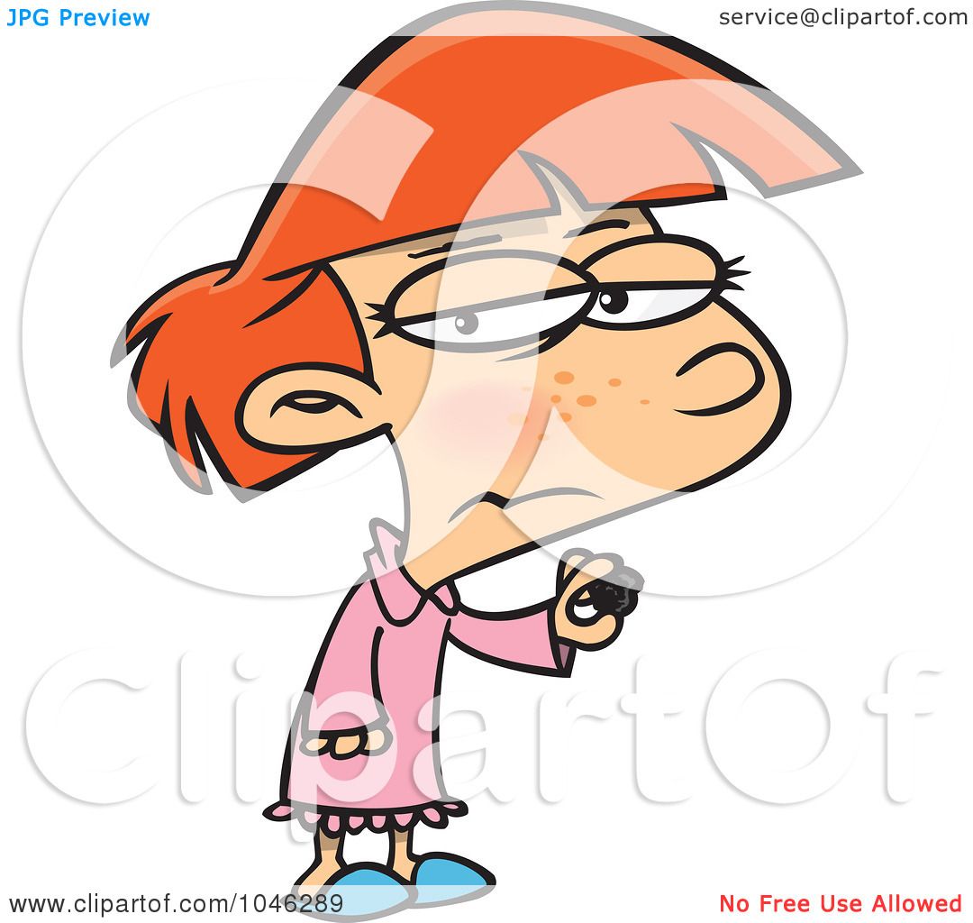 1080x1024 Royalty Free (Rf) Clip Art Illustration Of A Cartoon Girl Holding