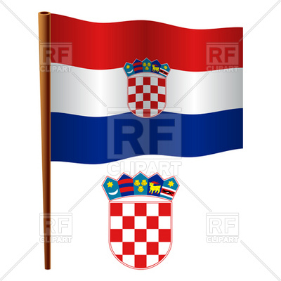 400x400 Croatia Flag And Coat Of Arms Royalty Free Vector Clip Art Image