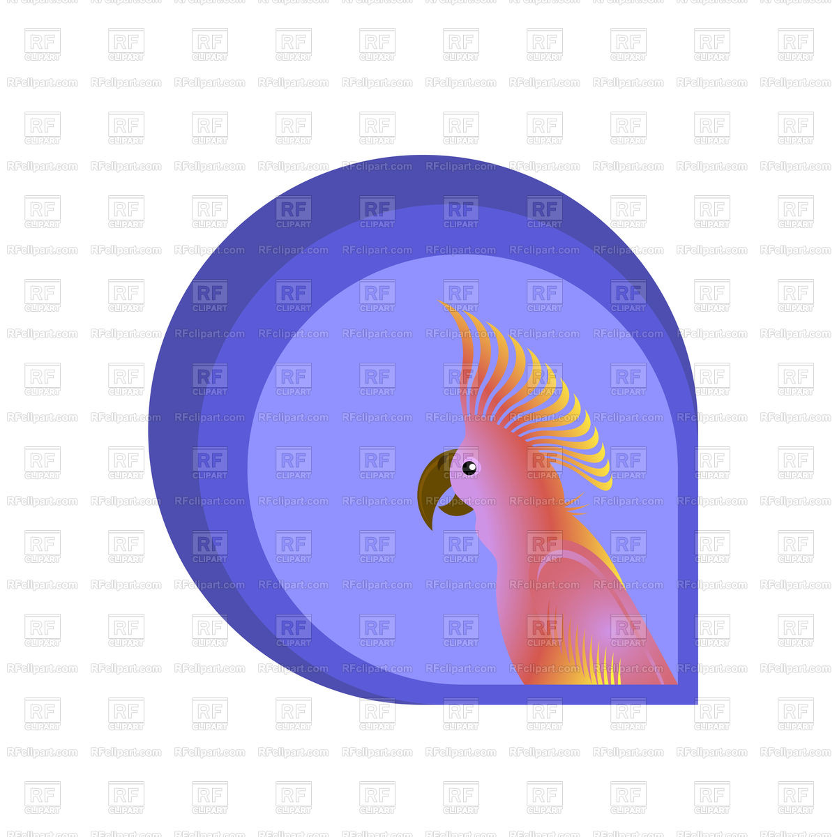 1200x1200 Pink Cockatoo Parrot Royalty Free Vector Clip Art Image