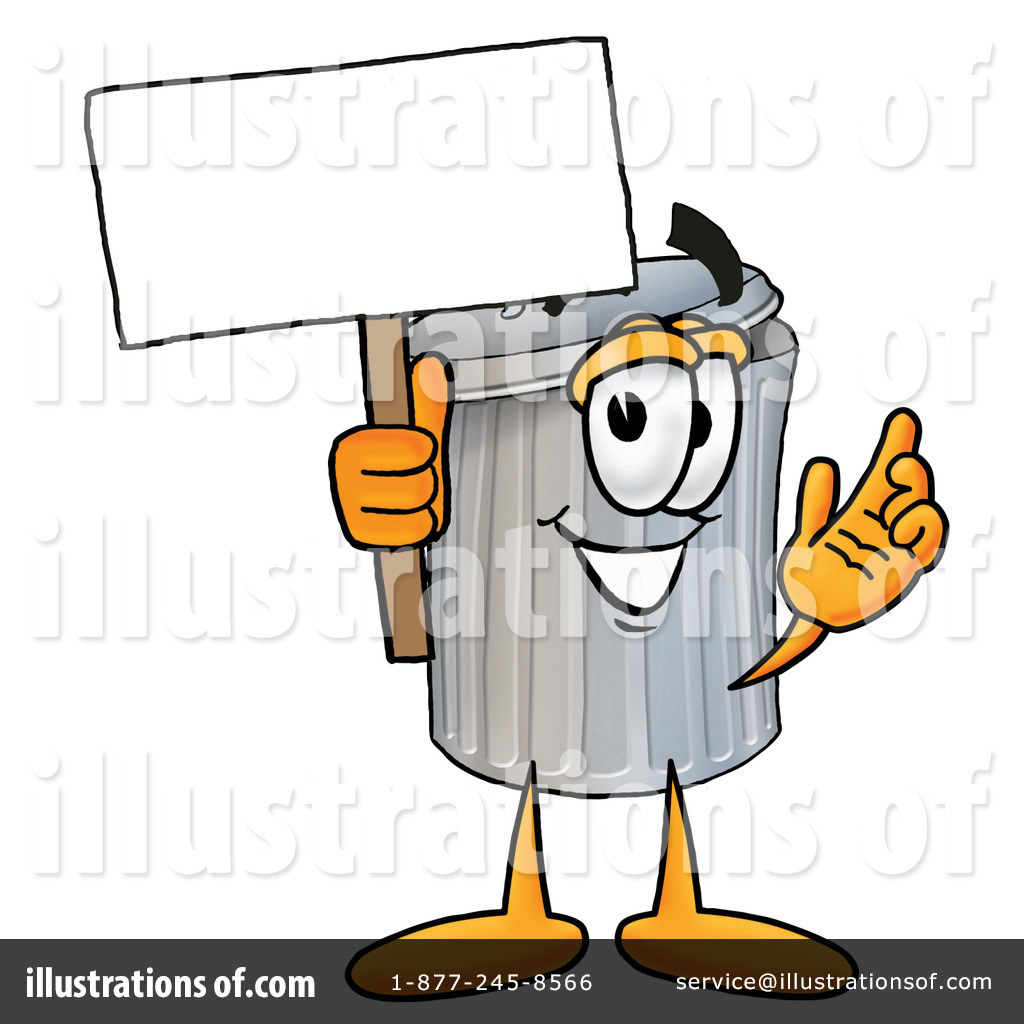 1024x1024 Trash Can Character Clipart