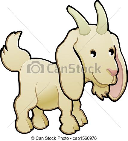 428x470 A Cute Goat Farm Animal Vector Illustration Vector