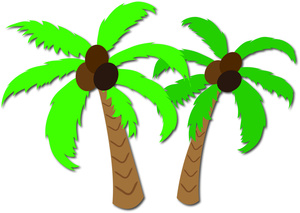 300x213 Palm Trees Clipart Image