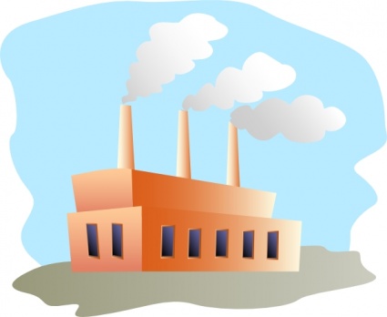 425x348 Clipart Factory Building