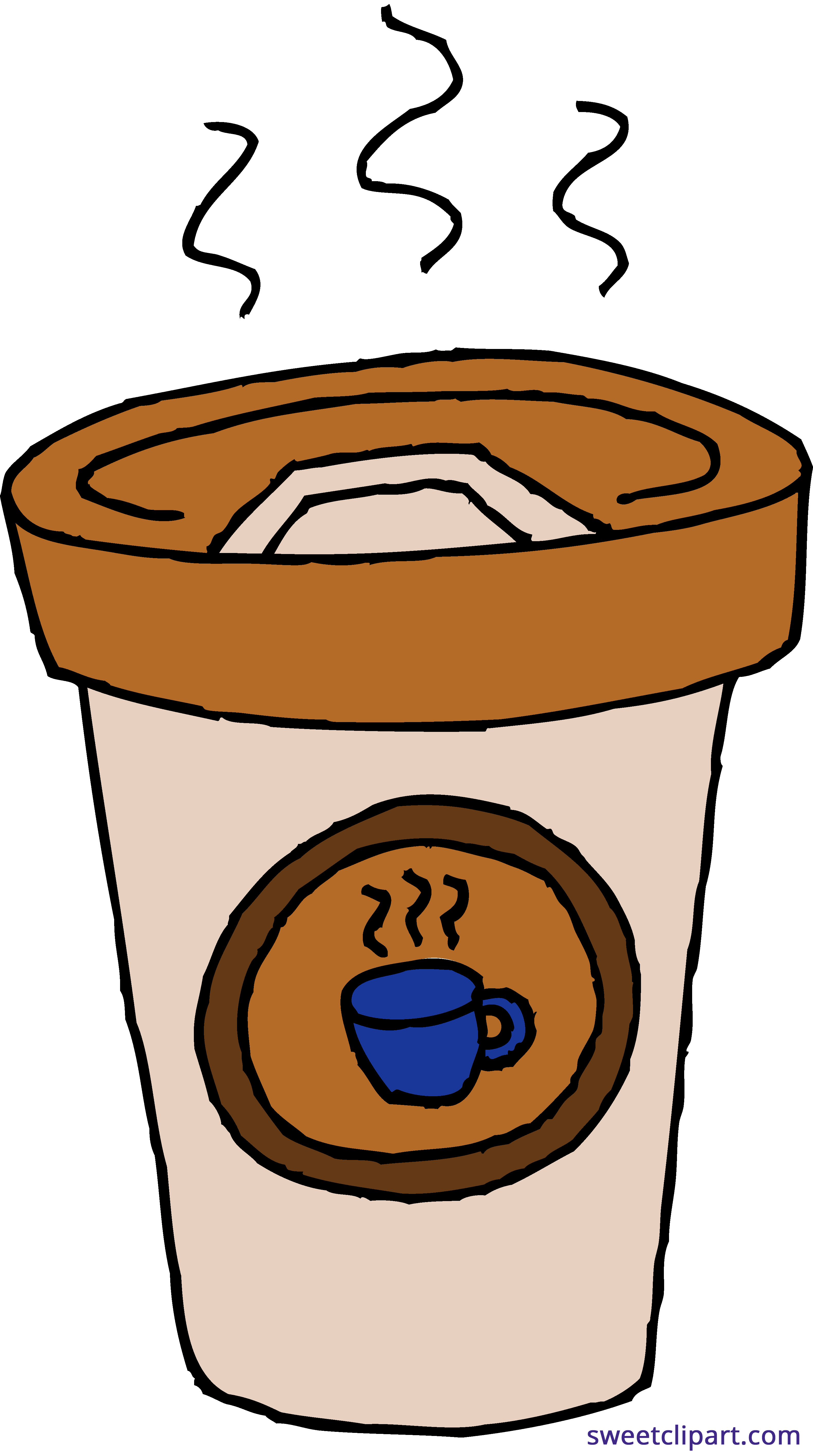 3162x5666 Coffee Latte Paper Cup Clipart