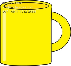 300x281 Royalty Free Clipart Illustration Of A Yellow Coffee Mug