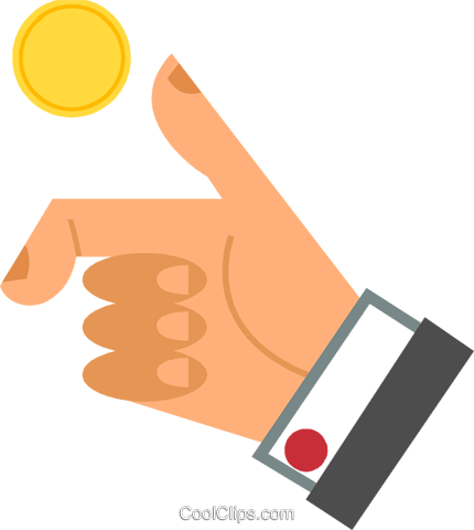 430x480 Coin Toss Royalty Free Vector Clip Art Illustration Vc069054