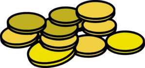 298x141 Gold Coins Clip Art