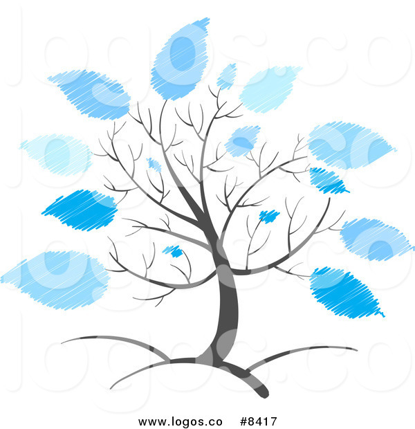600x620 Winter Tree Clipart Blue Collection