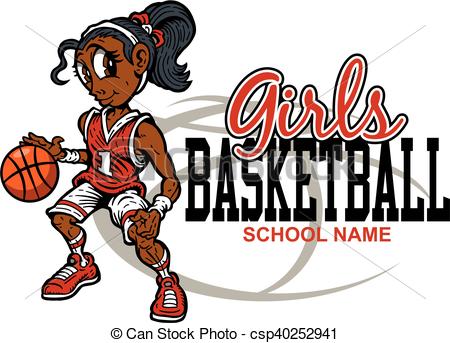 450x343 Cute Girls Basketball Team Design For School, College Or Eps