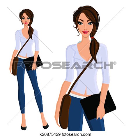 450x470 Clipart College Girl Free Download Clip Art