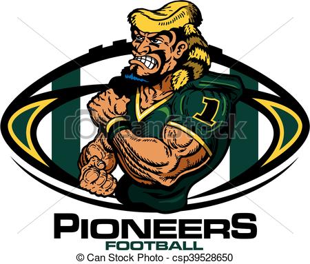 450x383 Muscular Pioneers Football Player Team Design For School