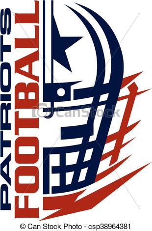 310x470 Patriots Football Team Design With Helmet And Facemask For School
