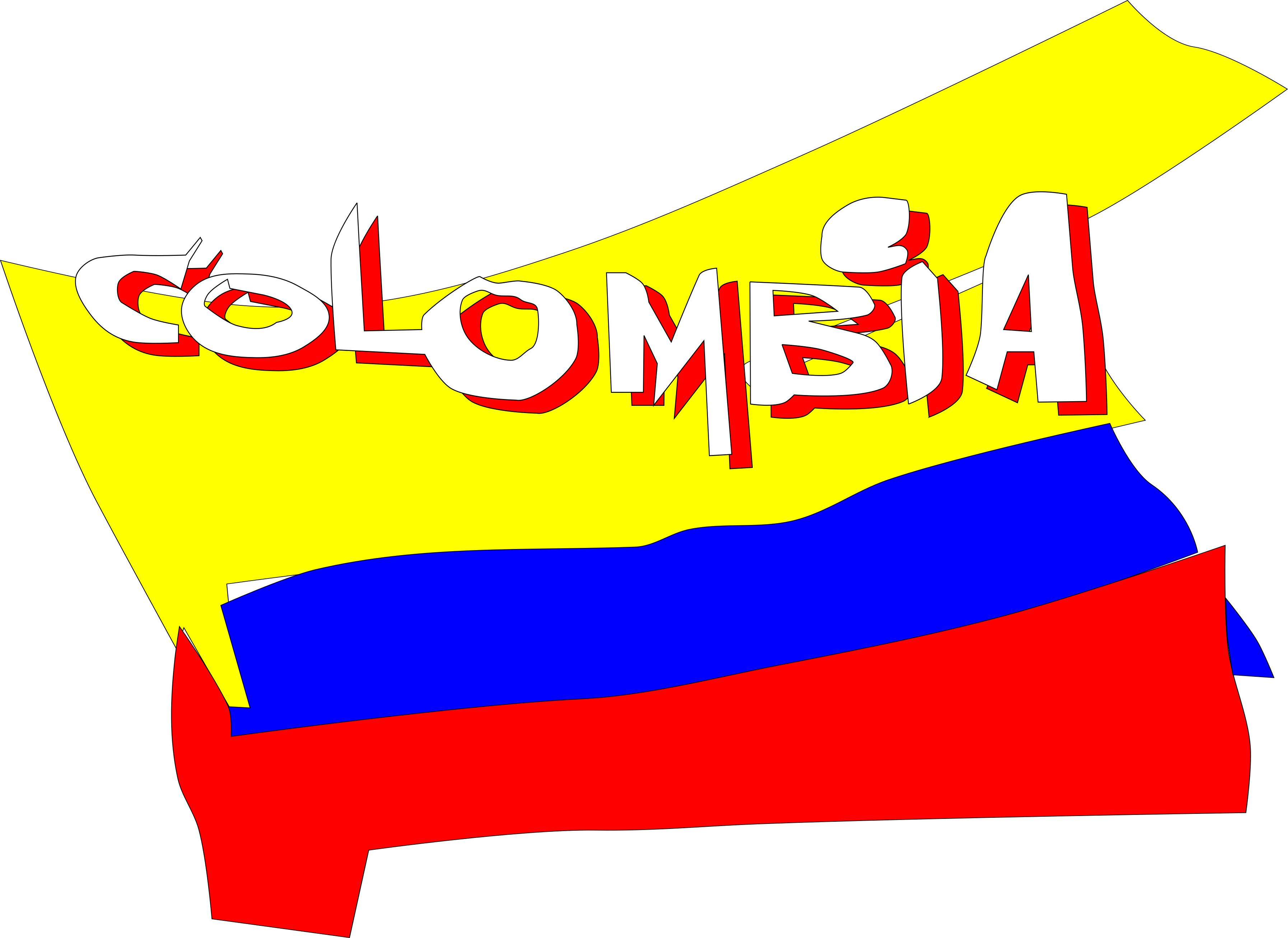 3588x2614 Colombia Animada Clipart