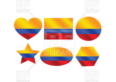 400x283 Design Elements With Flag Of Colombia Royalty Free Vector Clip Art