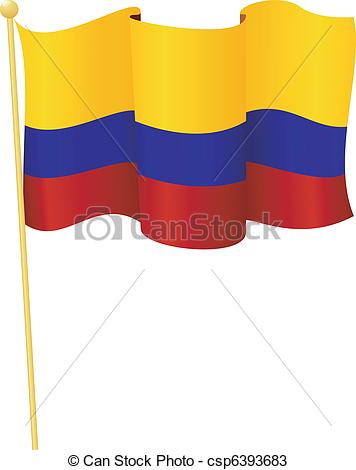 356x470 Flag Colombia. Vector. Vector Illustration Flag