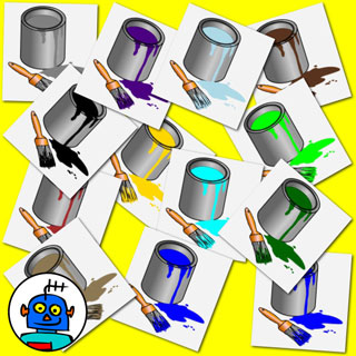 320x320 Colors Clip Art. 300dpi Color Plus Black And White.