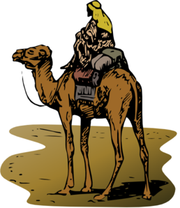258x298 Camel With Rider In Color Png, Svg Clip Art For Web