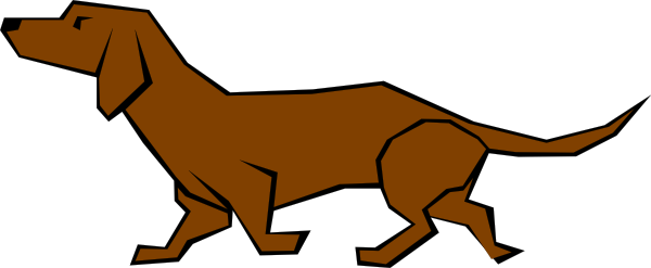 600x247 Simple Daschund Drawing In Color Clip Art