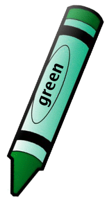 211x400 Crayon Green 1 Clipart Colors Teaching Colors