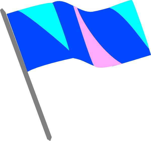 600x564 Blue Pink And Turq Flag Clip Art