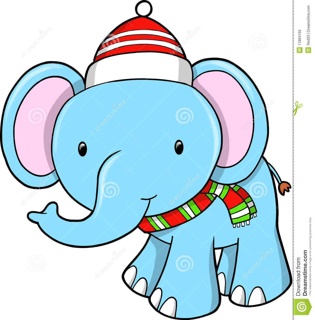 1280x1300 Christmas Elephant Vector Stock Image Of Themes 11613071 Clip Art