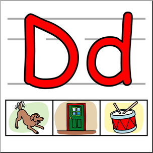 304x304 Clip Art Alphabet Set 01 D Color I Abcteach Com Clipart