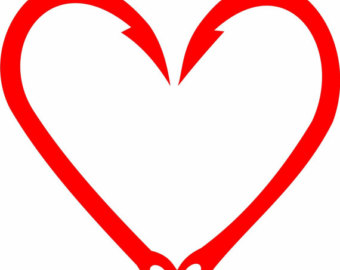 340x270 Clip Art Fish Heart Clipart Fishing Hook Pencil And In Color