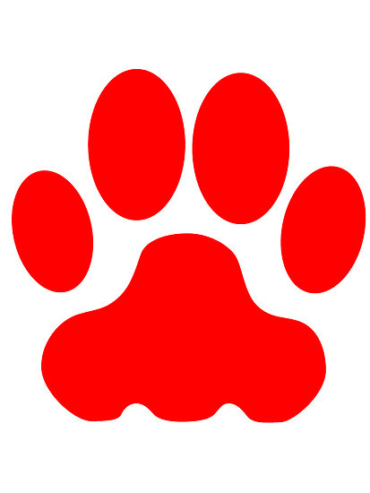 413x550 Paw Clipart Red Blue Pencil In Color Paw Clipart Red
