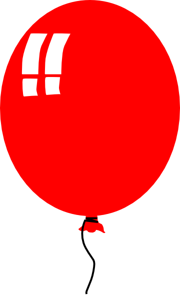 360x590 Red Baloon Helium Party Clip Art Free Vector 4vector