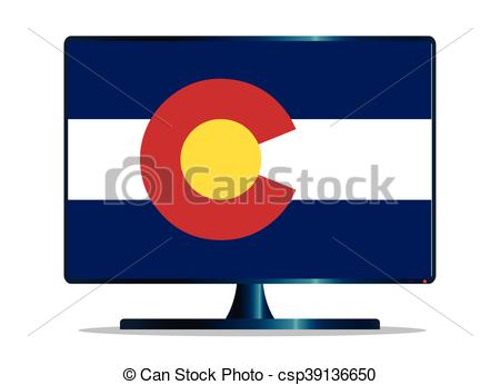 450x346 Colorado Flag Tv. A Tv Or Computer Screen With The Colorado