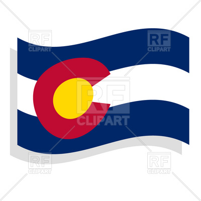 400x400 Colorado State Flag Royalty Free Vector Clip Art Image