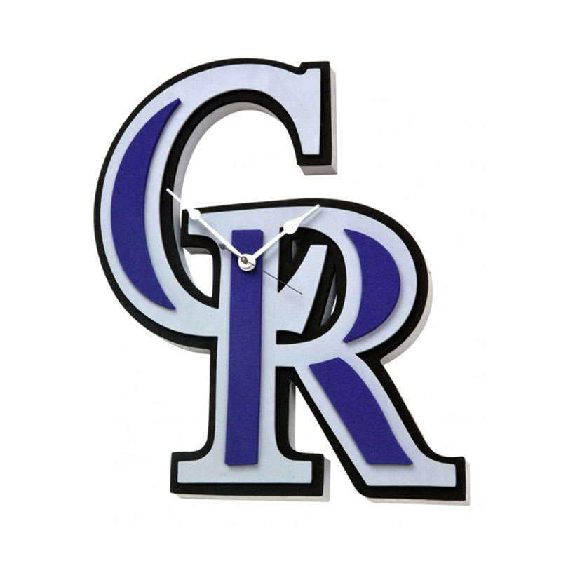 800x800 Colorado Rockies Foam Clock 1