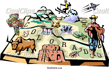 375x238 Colorado Map Clipart