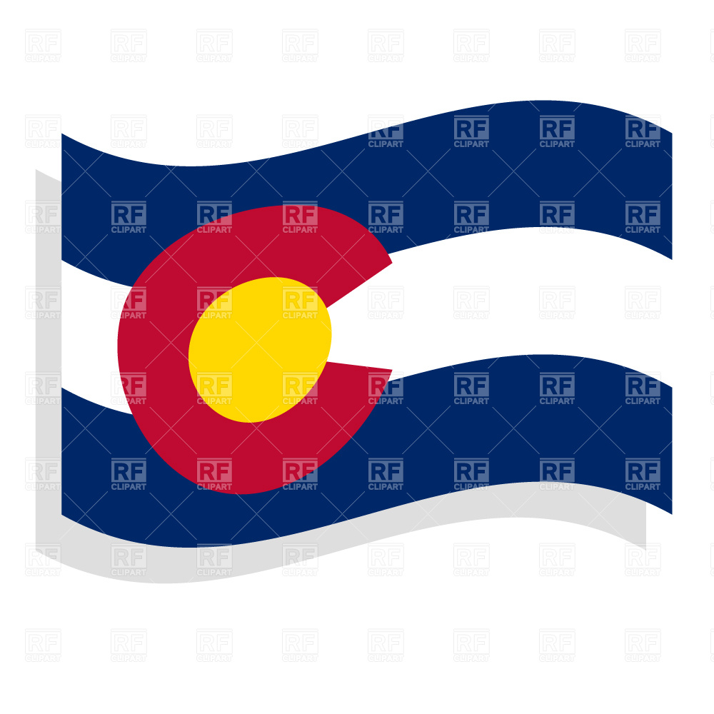 1000x1000 Colorado State Flag Royalty Free Vector Clip Art Image