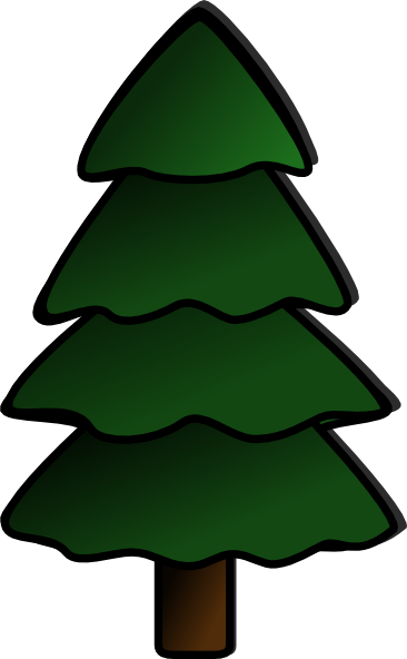 366x592 Green Christmas Tree Silhouette Clipart