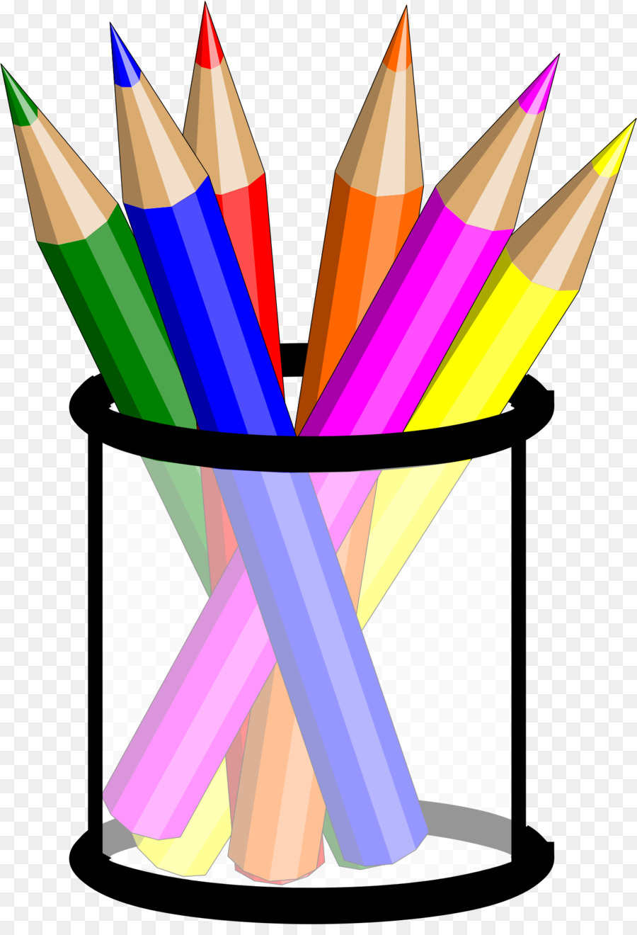 900x1320 Colored Pencil Drawing Clip Art