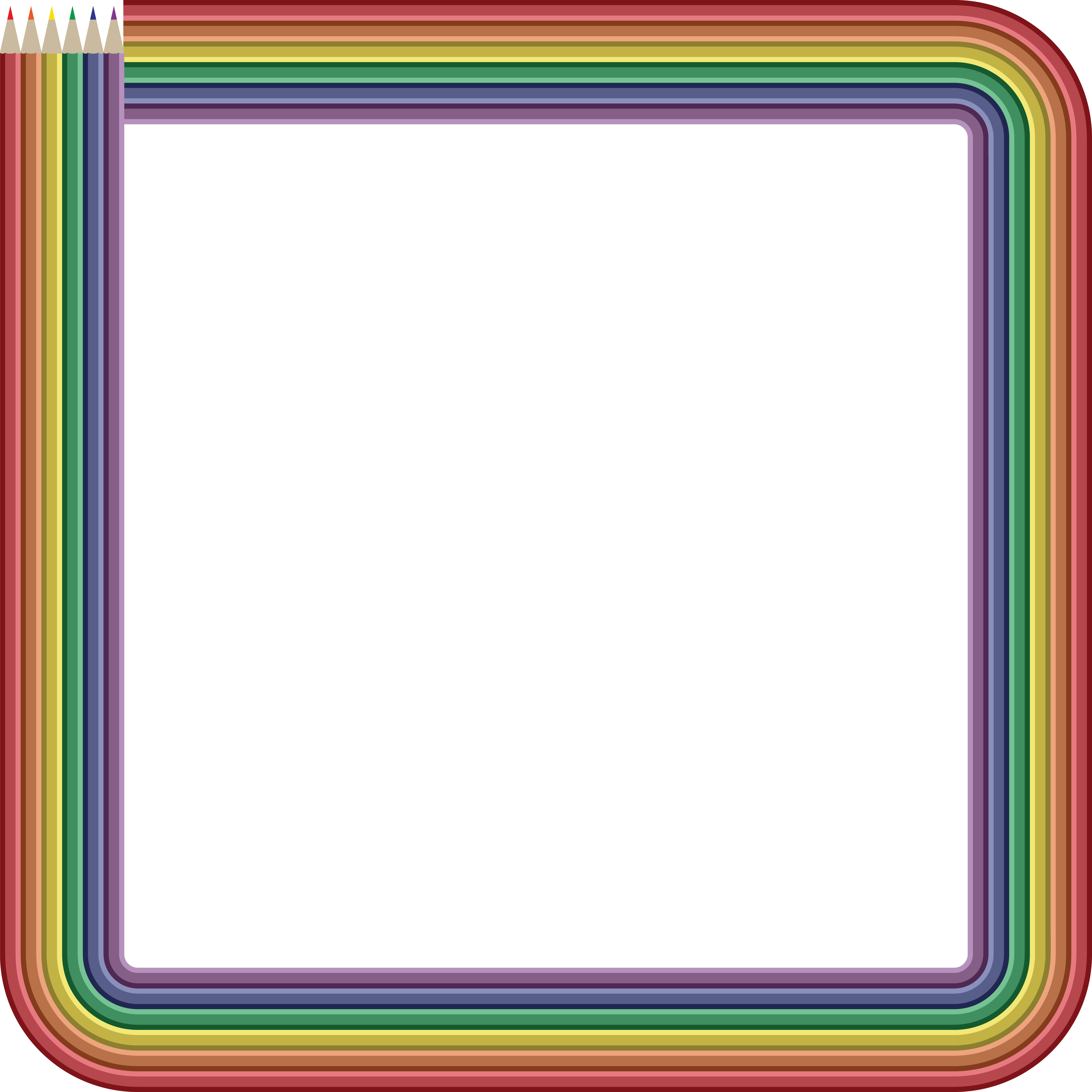 4000x4000 Free Clipart Of A Frame Of Colored Pencils