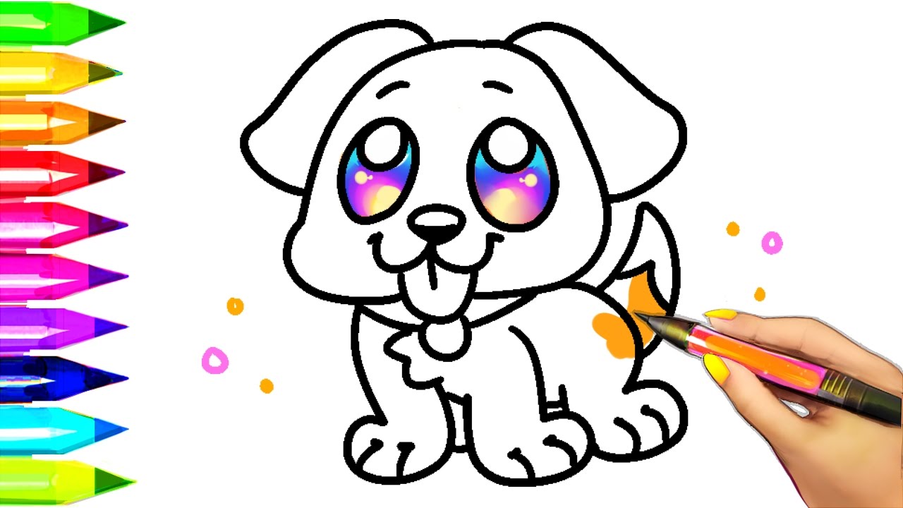1280x720 Puppy Coloring Book