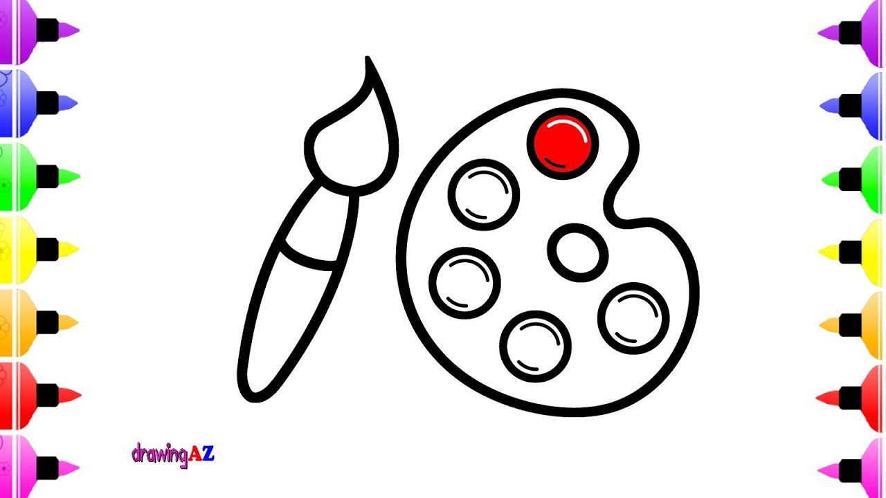 1280x720 Set Painter Drawing And Coloring Pages For Kids Art Coloring