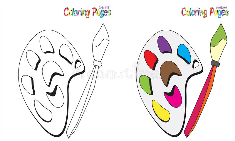 800x480 Page Palette Book To Color Coloring Book Page Palette Stock Image